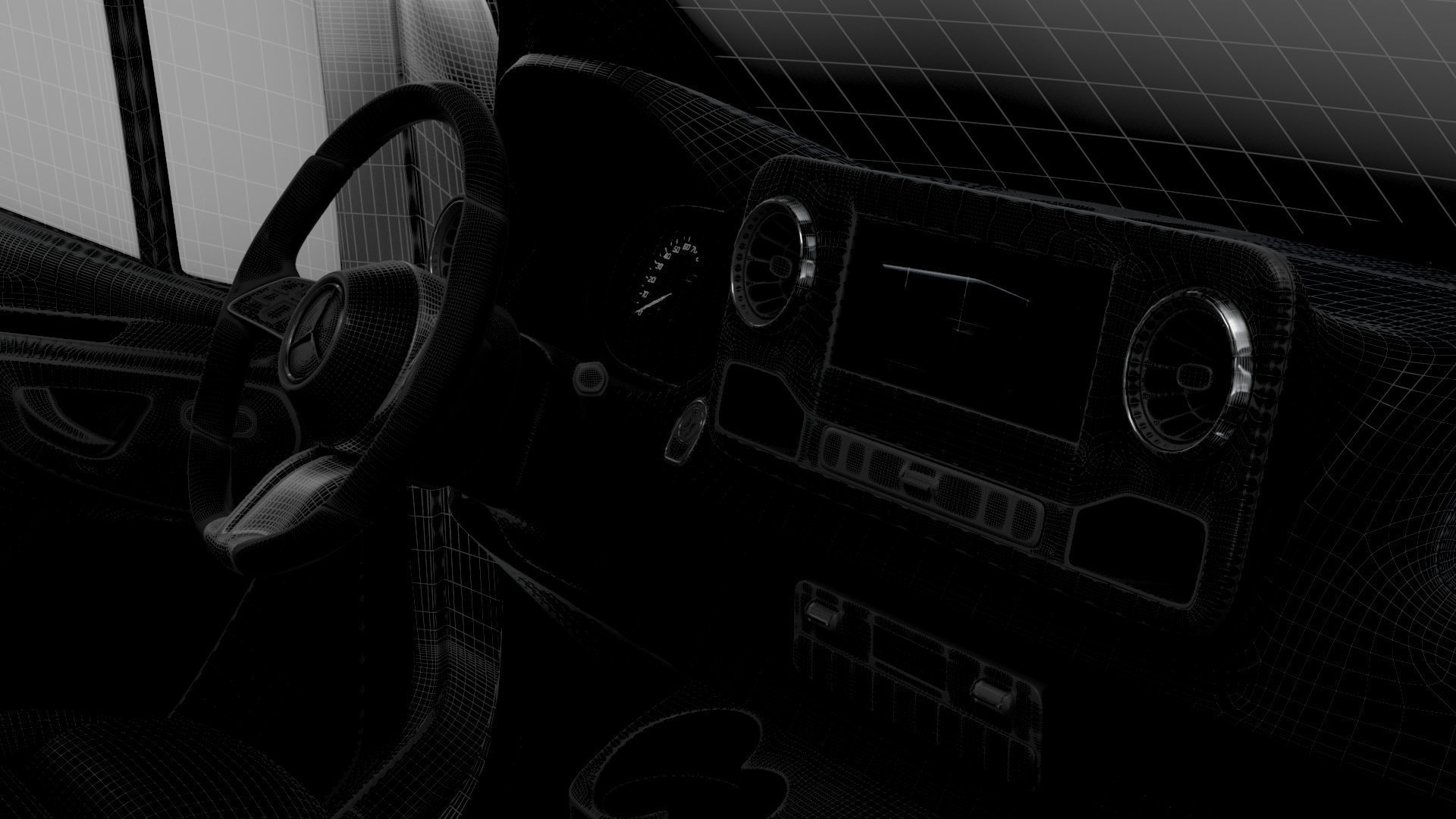 Mercedes Benz Sprinter L2H1 RWD HQ Interior 2025 3D model_23