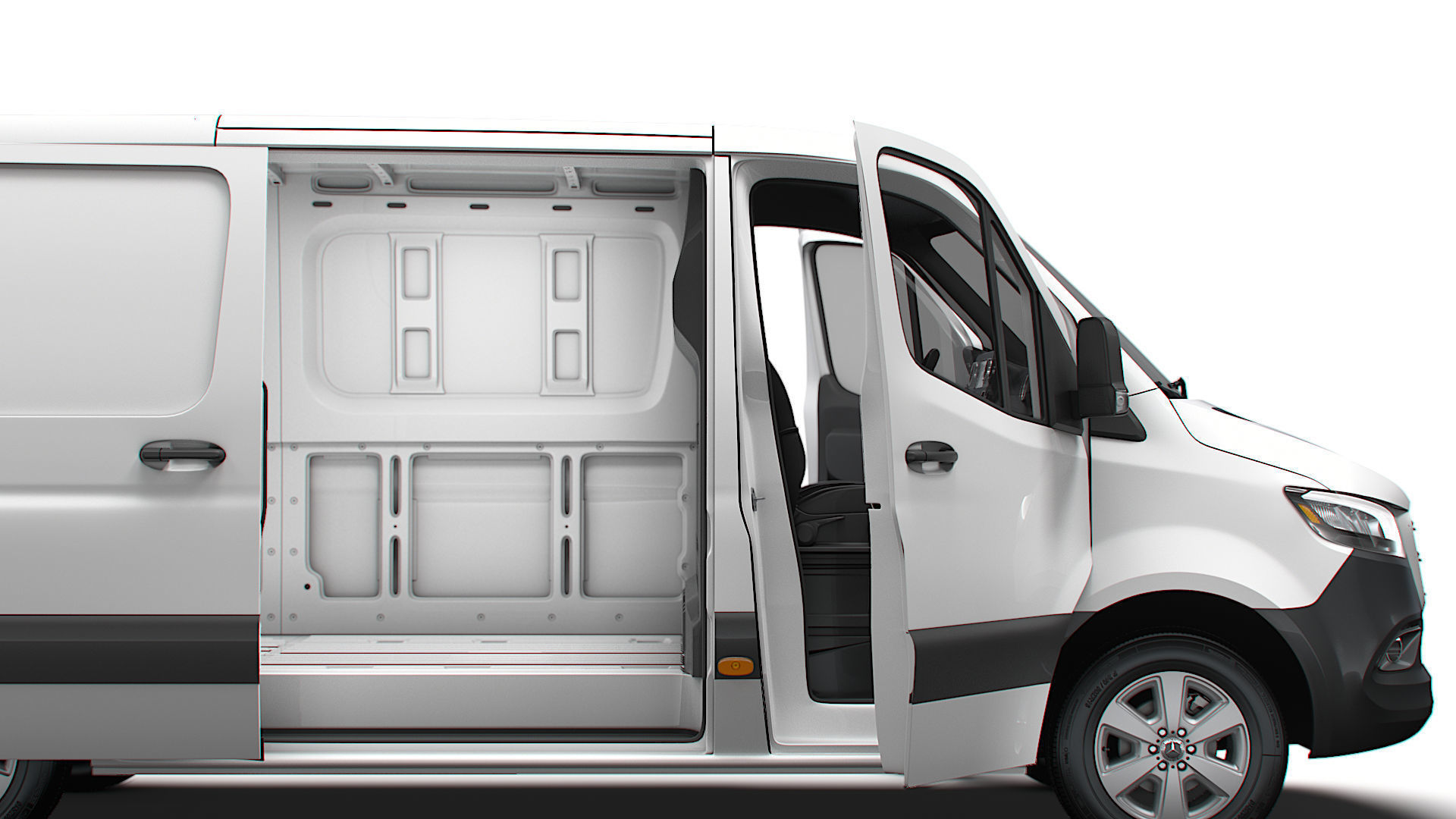 Mercedes Benz Sprinter L2H1 RWD HQ Interior 2025 3D model_1