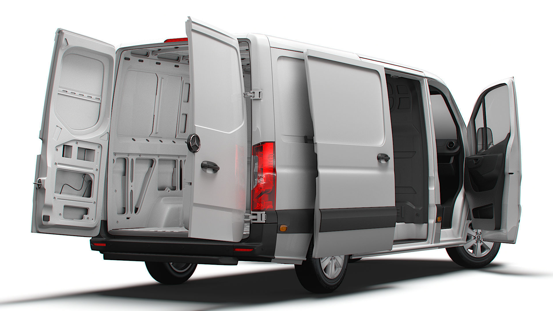 Mercedes Benz Sprinter L2H1 RWD HQ Interior 2025 3D model_4