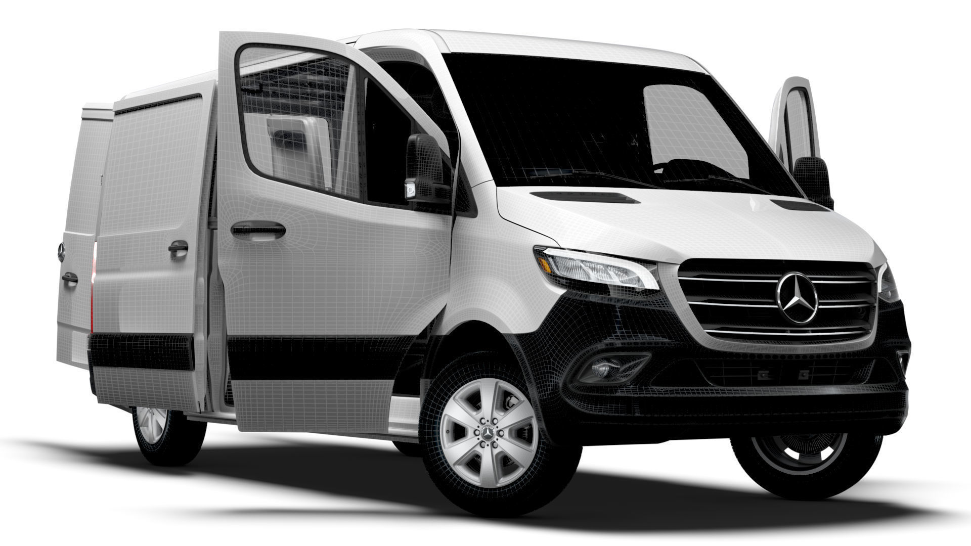 Mercedes Benz Sprinter L2H1 RWD HQ Interior 2025 3D model_13