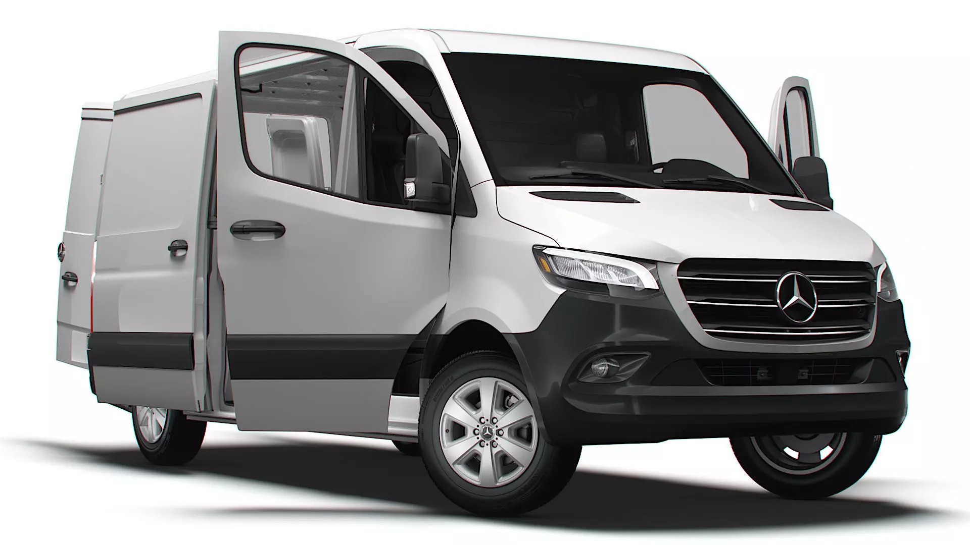 Mercedes Benz Sprinter L2H1 RWD HQ Interior 2025 3D model_0