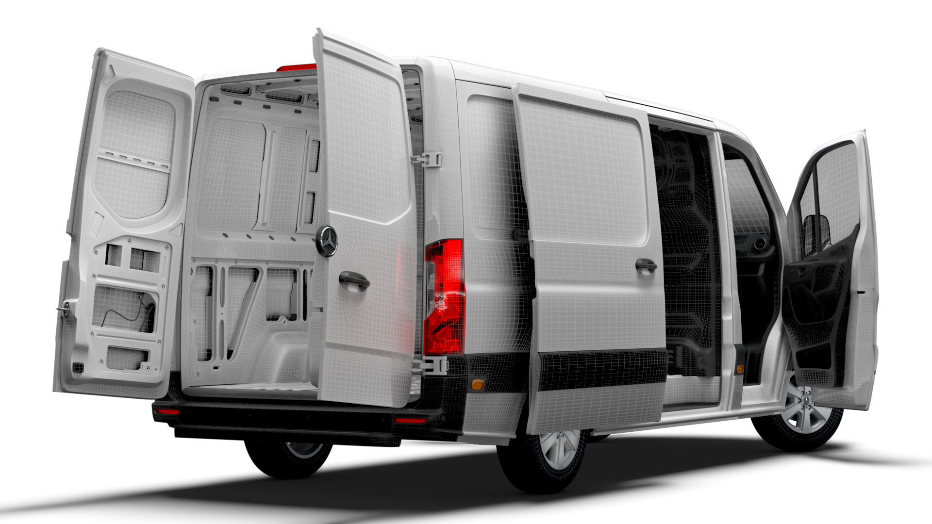 Mercedes Benz Sprinter L2H1 RWD HQ Interior 2025 3D model_17