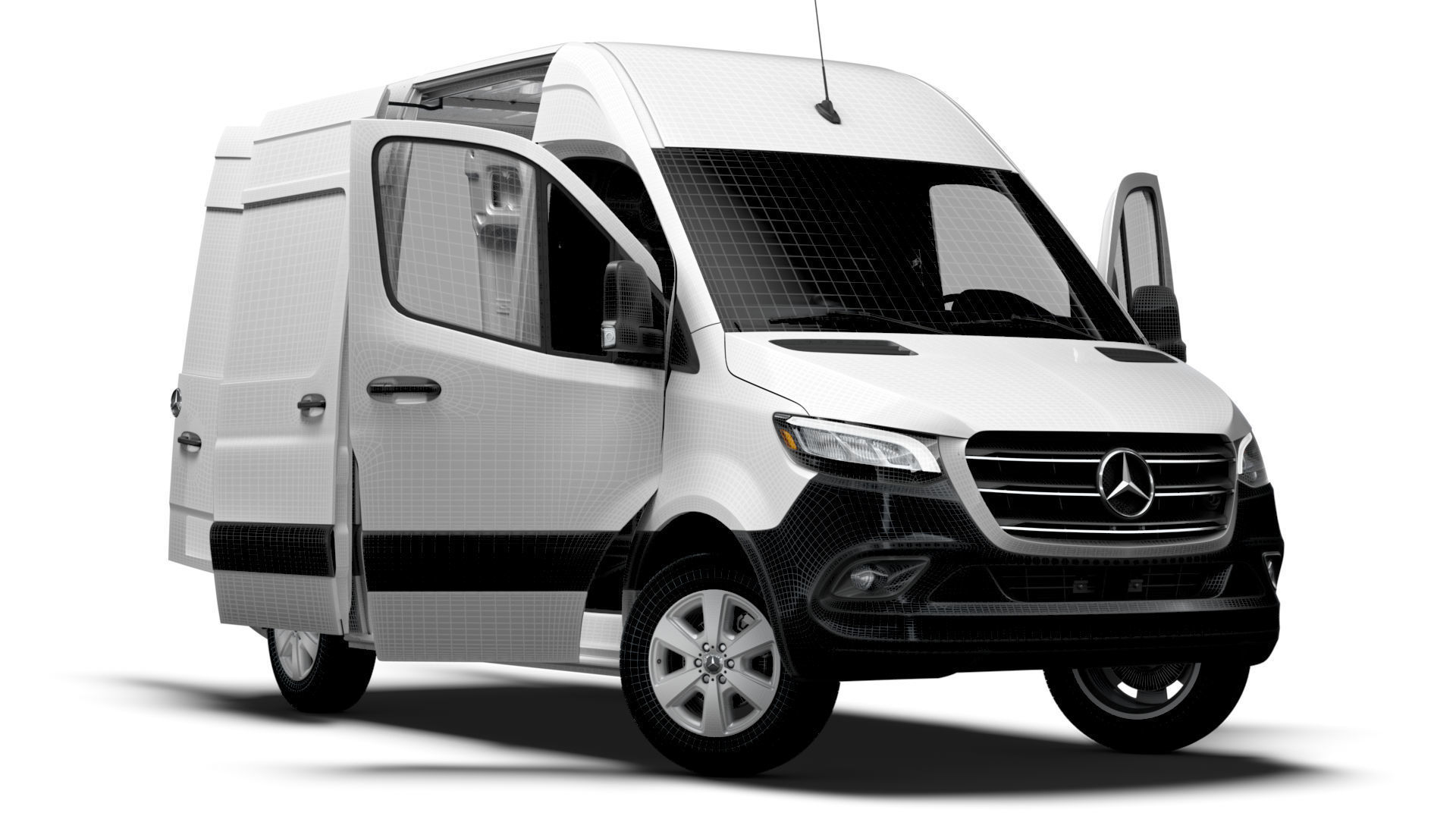 Mercedes Benz Sprinter L1H2 FWD HQ Interior 2025 3D model_13