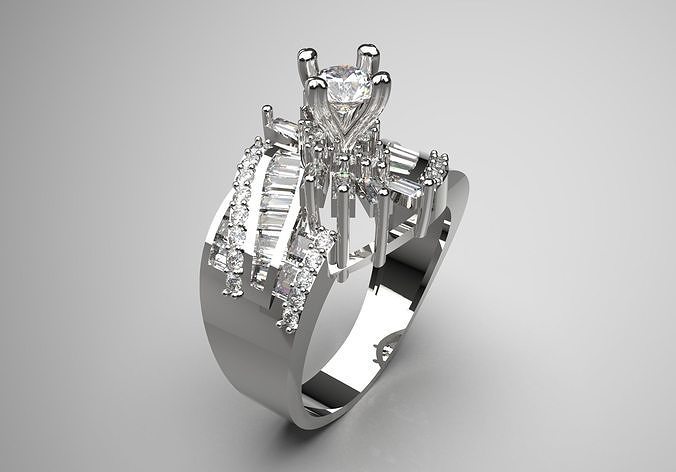 solitaire ring sr0014 3D print model