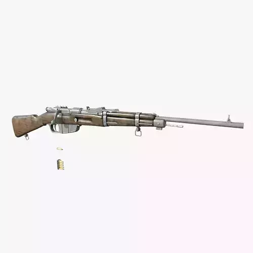 Hunting Rifle-gun model 3d game ready model Low-poly 3D model