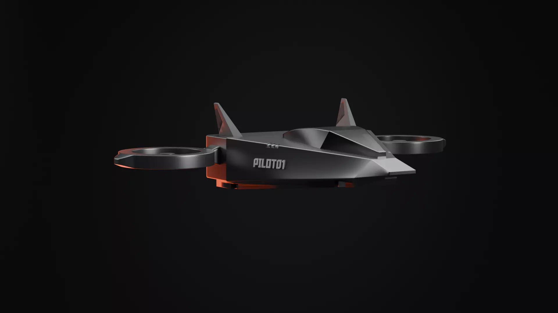 Sci-fi Spaceship 01 Low-poly 3D model_0