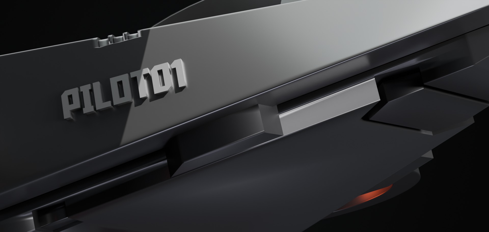 Sci-fi Spaceship 01 Low-poly 3D model_2