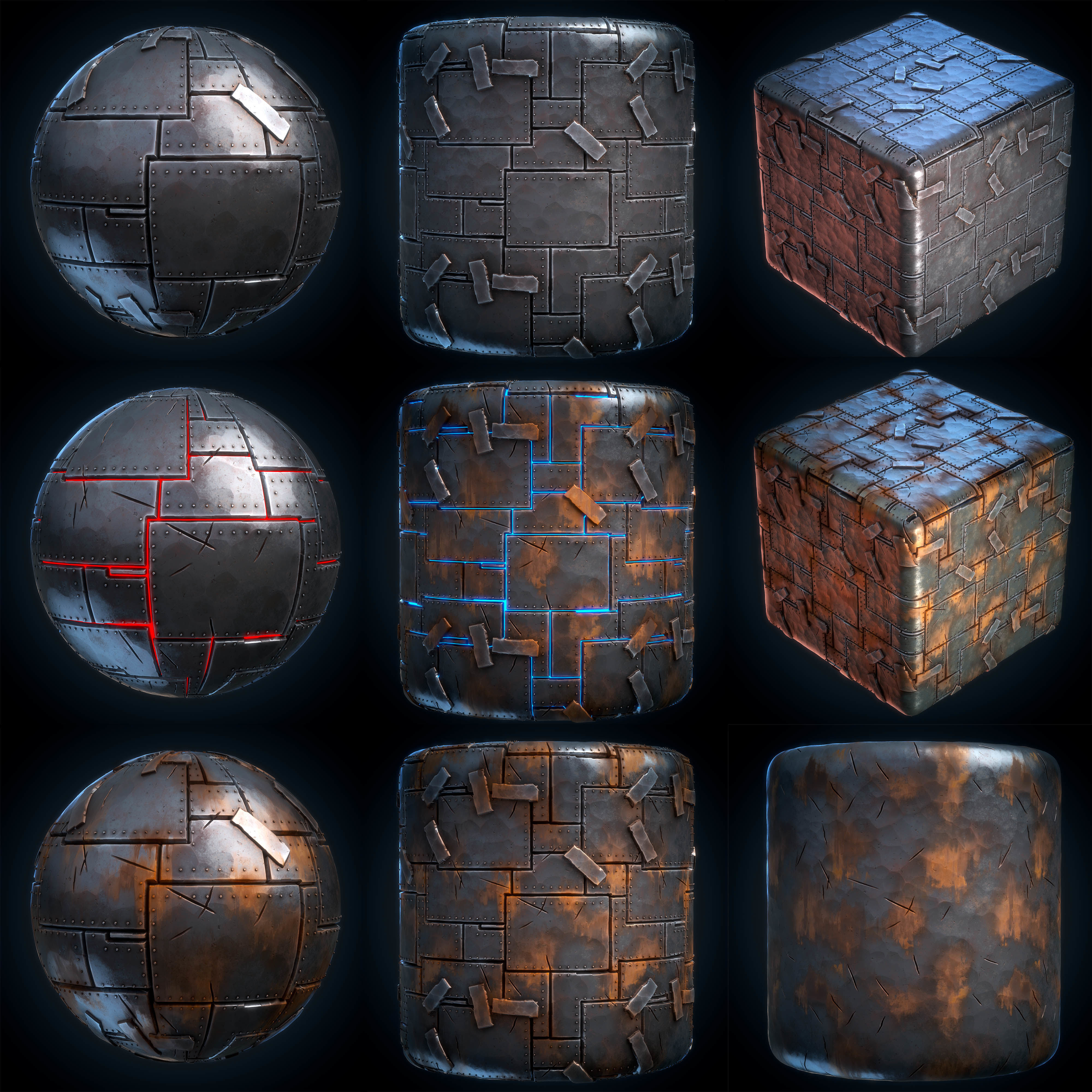 sci-fi plate - VOL 02 - Maps - SBsar - hard surface Texture_5