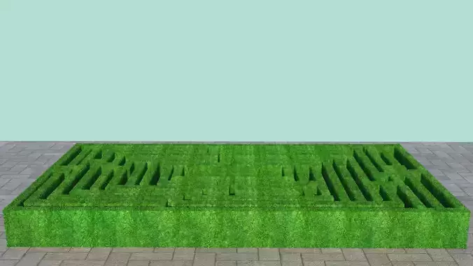 Rectangular Maze With Grass