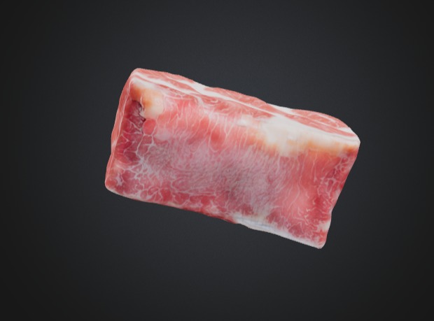 Realistic Raw Meat Slice 3D Model 3D model_3