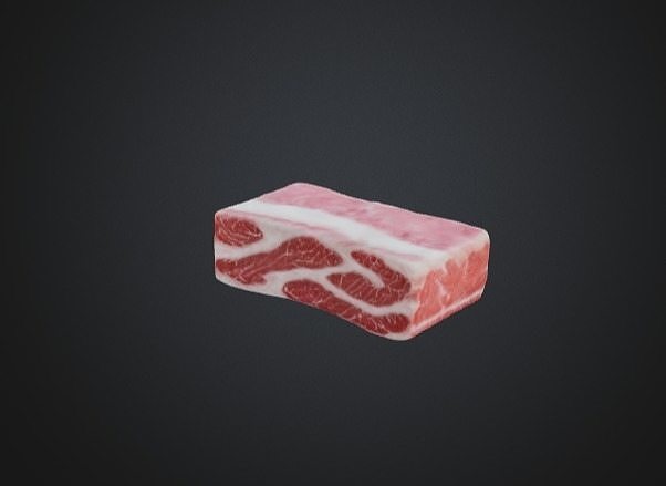 Realistic Raw Meat Slice 3D Model 3D model