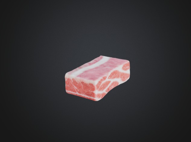 Realistic Raw Meat Slice 3D Model 3D model_1