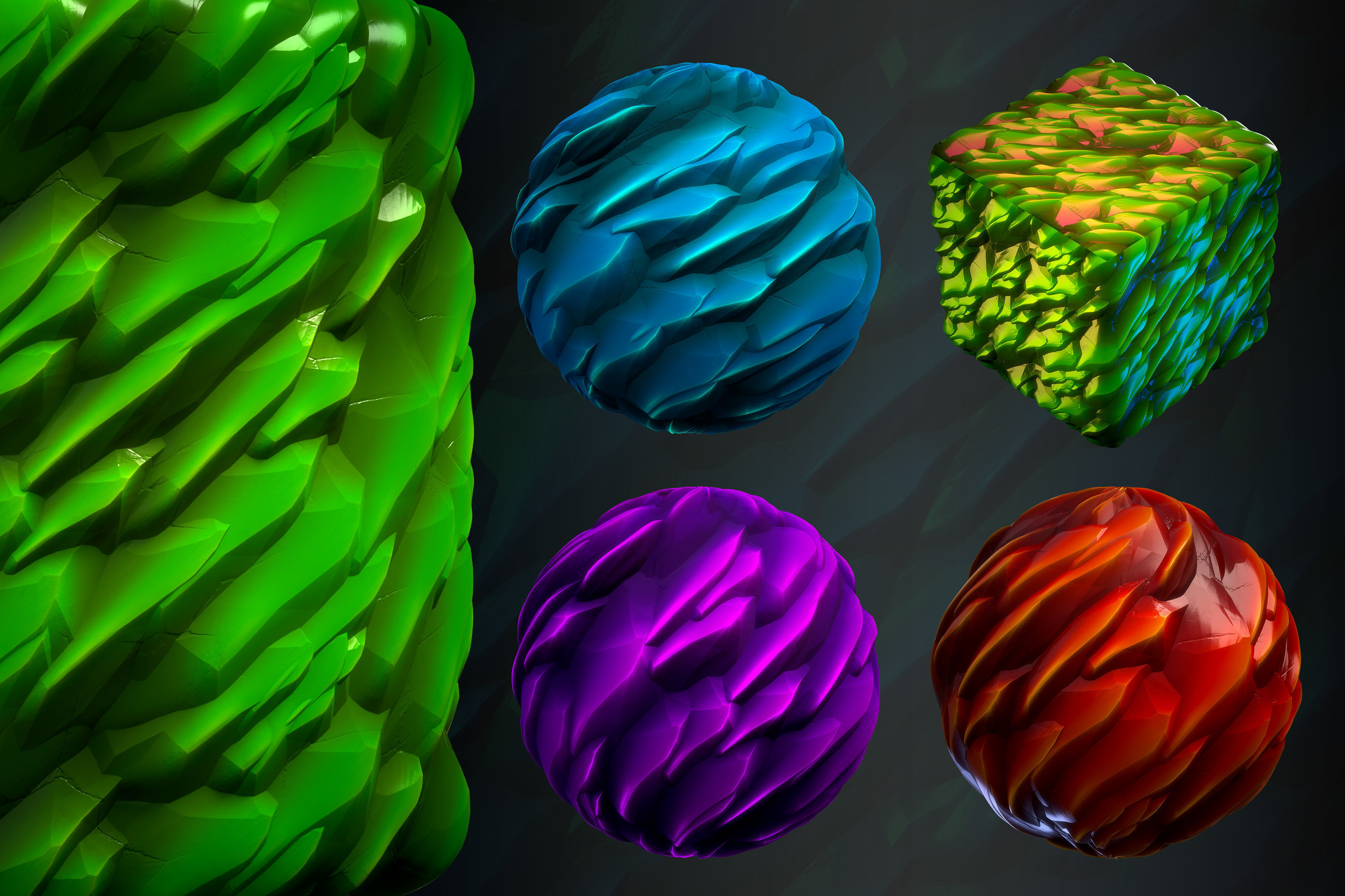 Crystal Stylized material - VOL 26 - Maps - Sbsar Texture_2