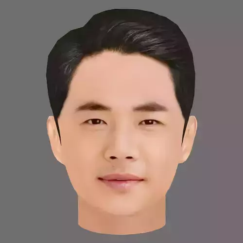Kwon Sang Woo Head - Low poly head for game
