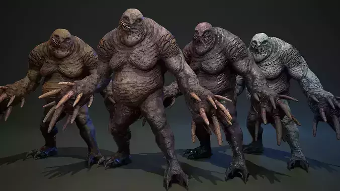 Mutant monster Low-poly 3D model