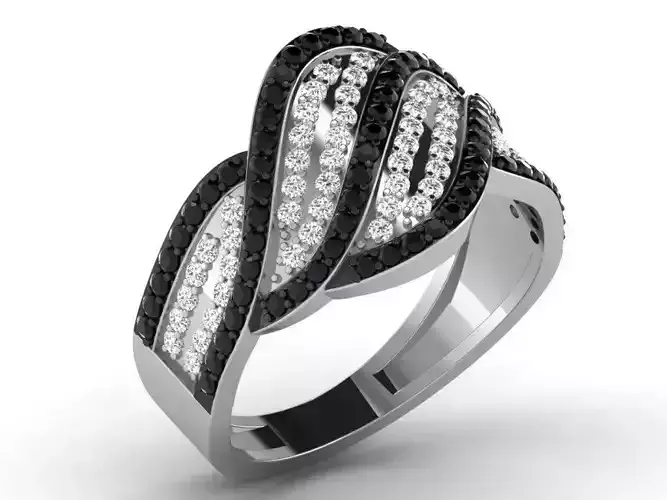 Light Weight White Gold Diamond Ring DR-6744