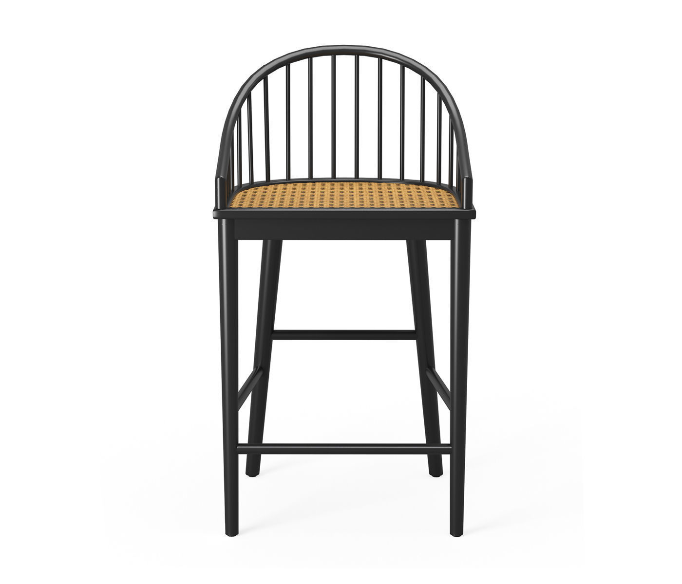 Elegant Black Millbrook Counter Stool 3D model_1