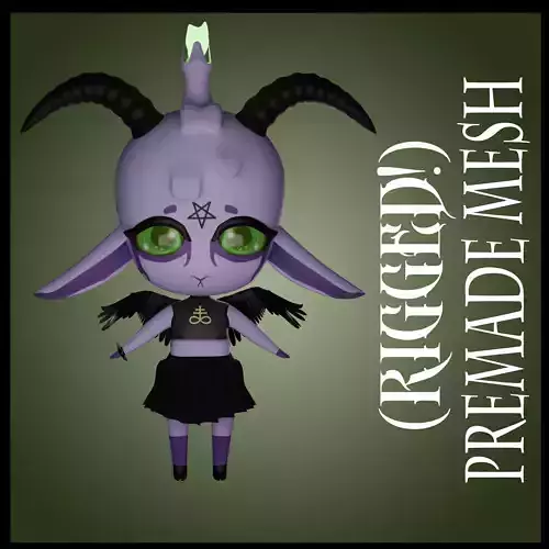Baby Baphomet Rigged Model