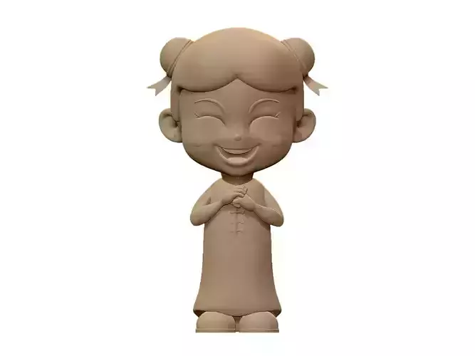 Chinese girl 3D print model