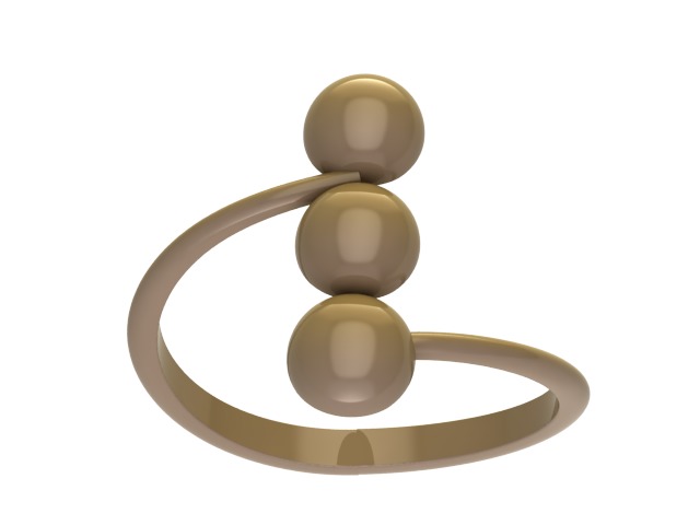 Stylish ring 2 3D print model_3