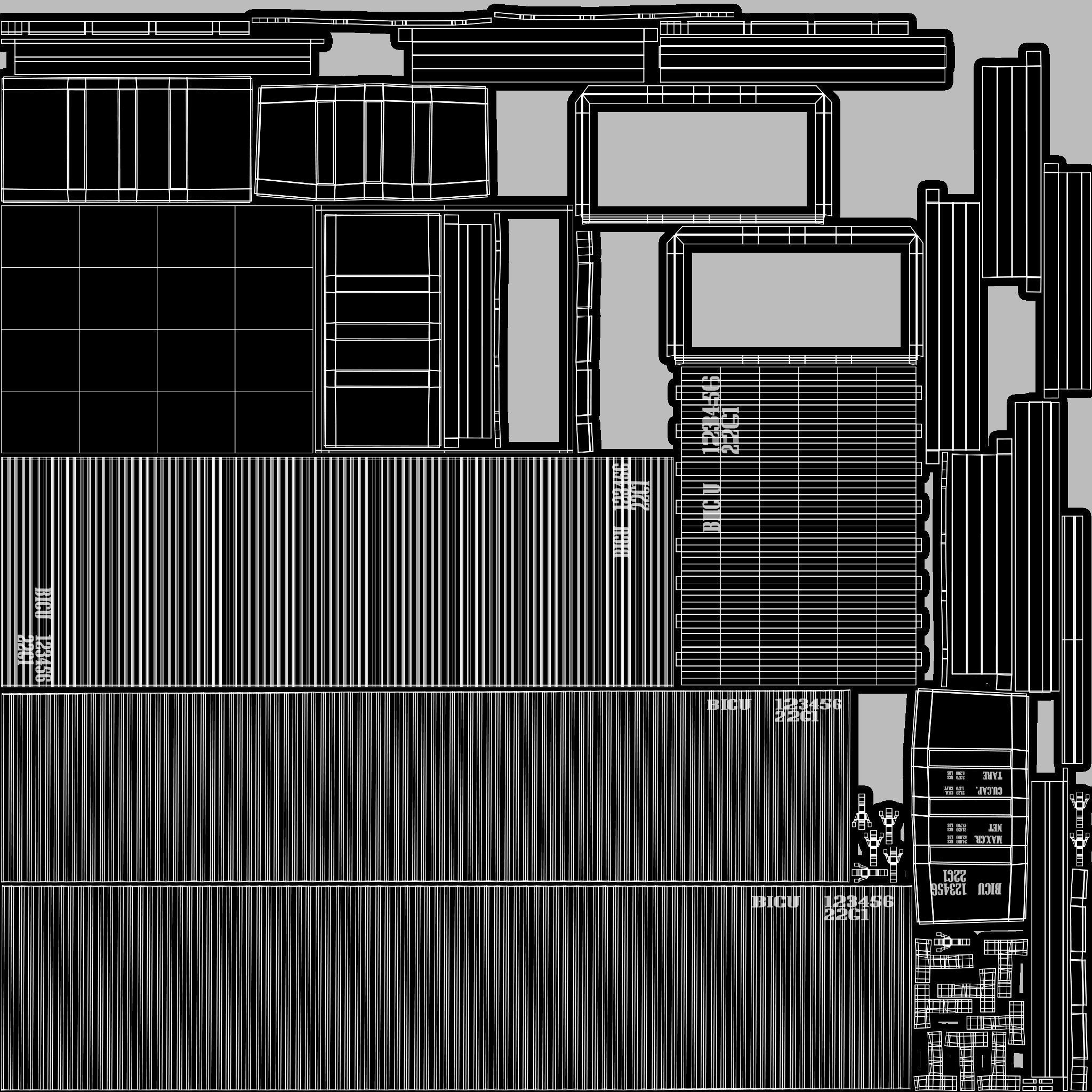 20Ft Cargo Container - Black - Clean 3D model_17
