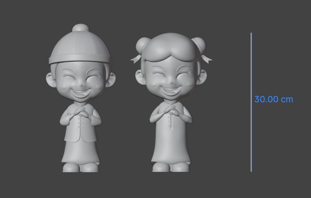 Chinese child 3D print model_4