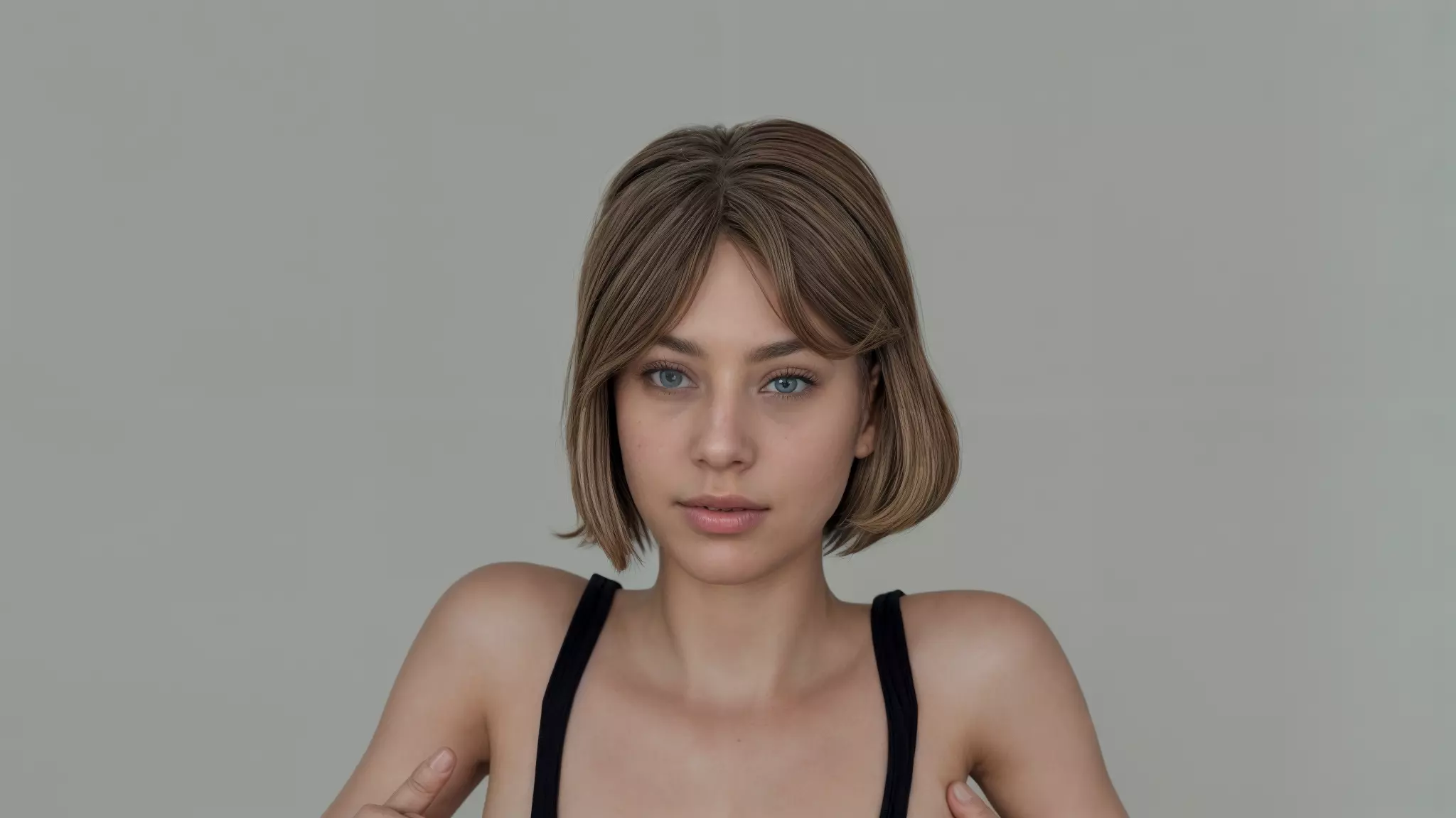 Stylish Modern Woman Low-poly 3D model_0