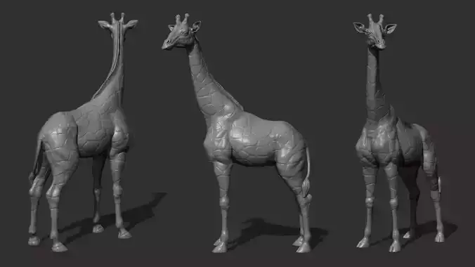 Giraffe full-length 3D print model