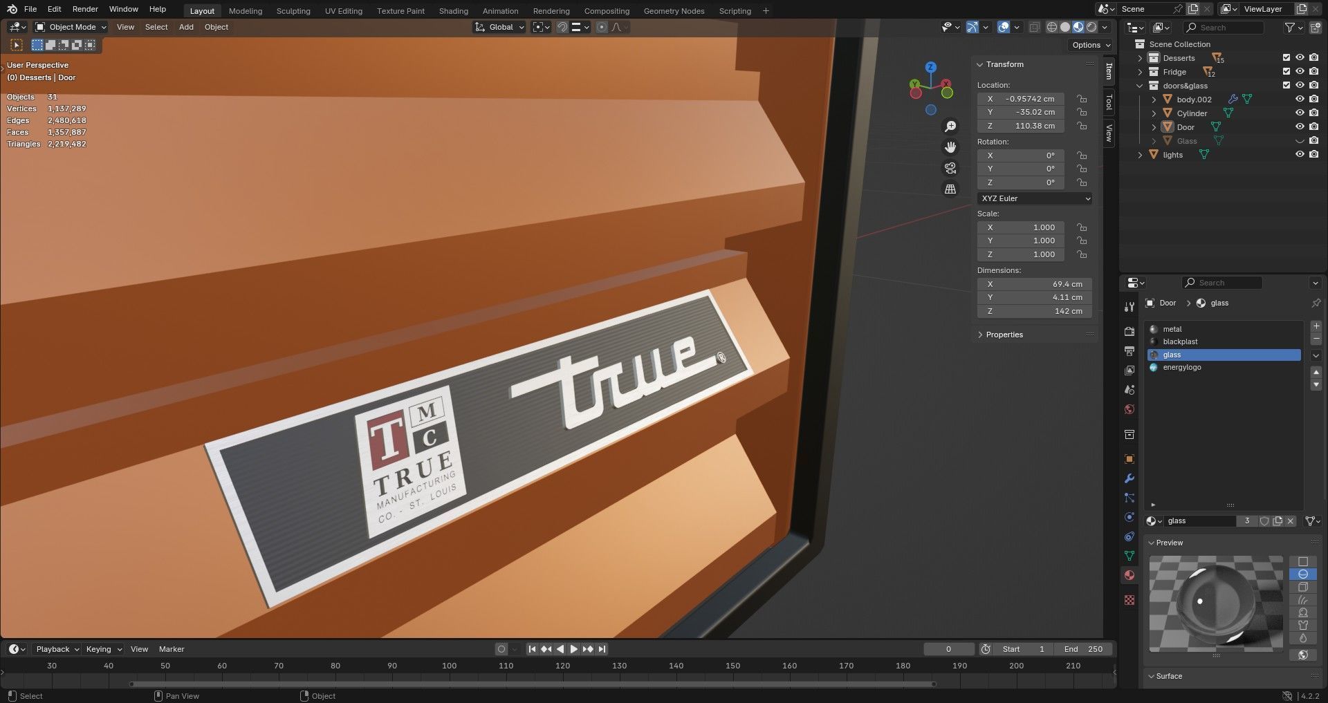 True G4SM-RGS dessert display 3D model_10