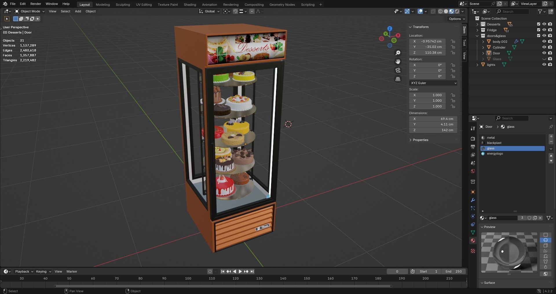 True G4SM-RGS dessert display 3D model_7