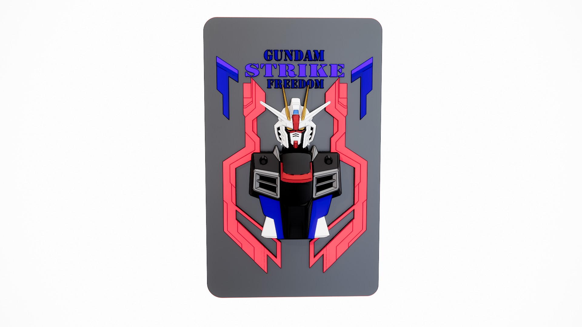 Gundam Strike Freedom Wall art 3D model_1