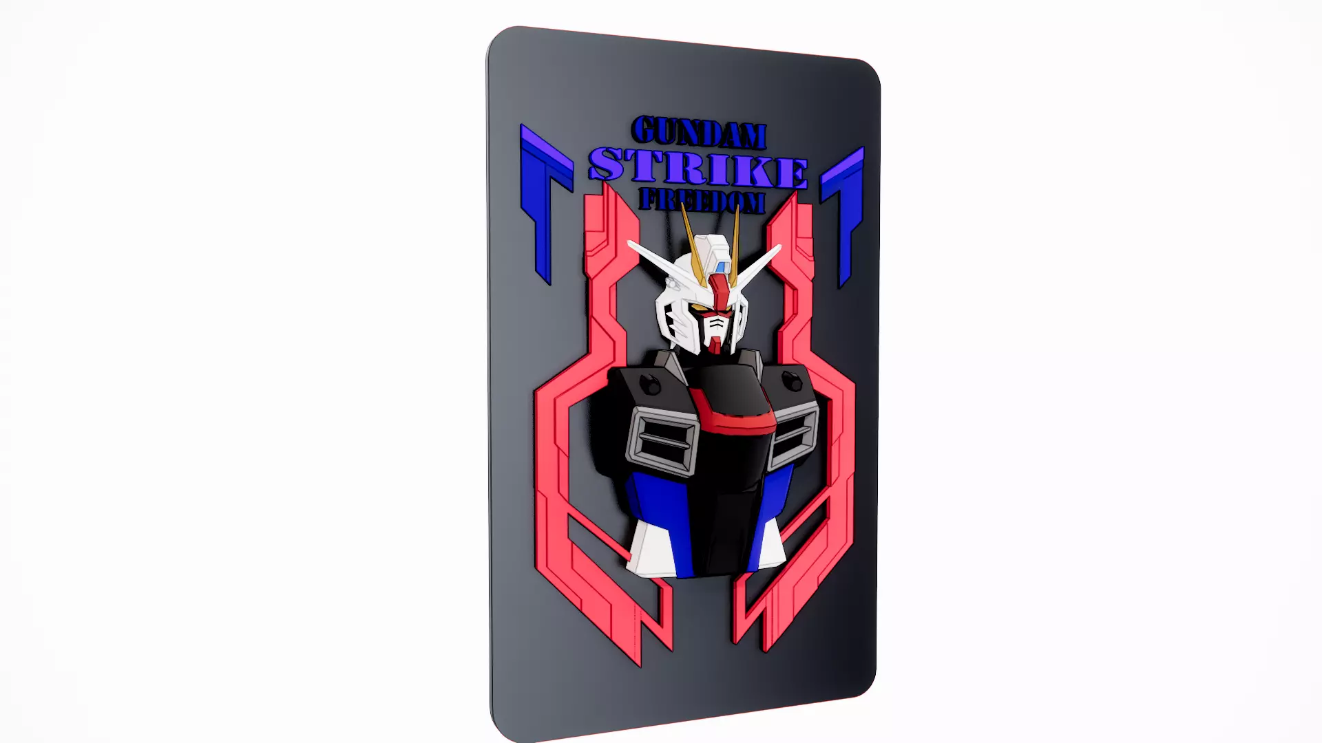 Gundam Strike Freedom Wall art 3D model_0