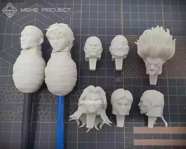 Baki Meme Pencil Toppers 3D print model
