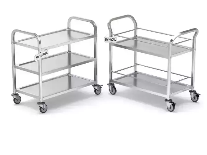 Food Serving Cart-Model 01 3D model