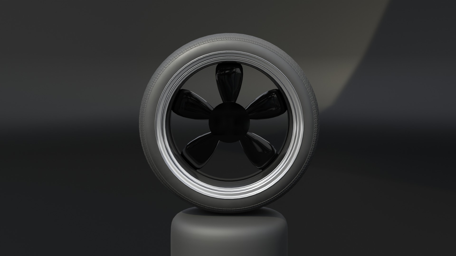 High-Detail Dual-Color Car Wheel for Games and Rendering Low-poly 3D model_11