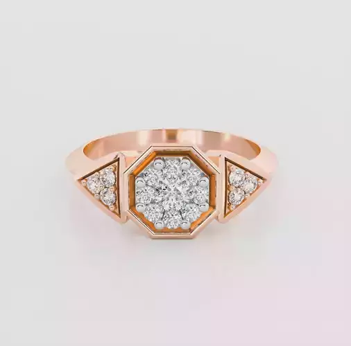 Unisex Italian diamond ring