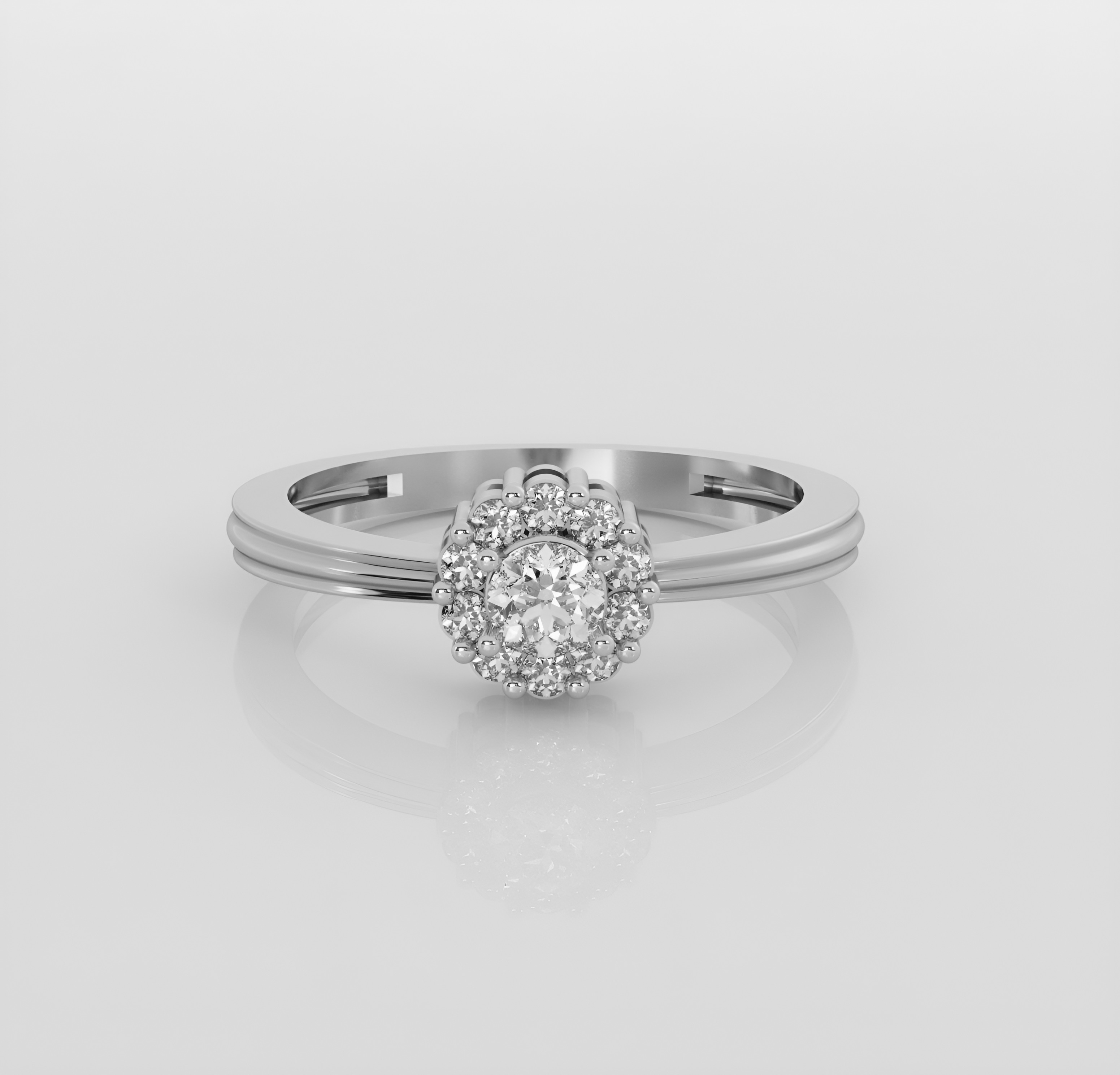 Solitaire diamond ring 3D print model_2