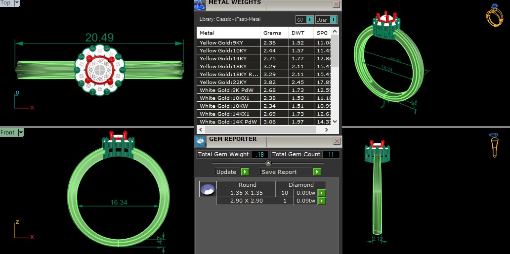 Solitaire diamond ring 3D print model_3