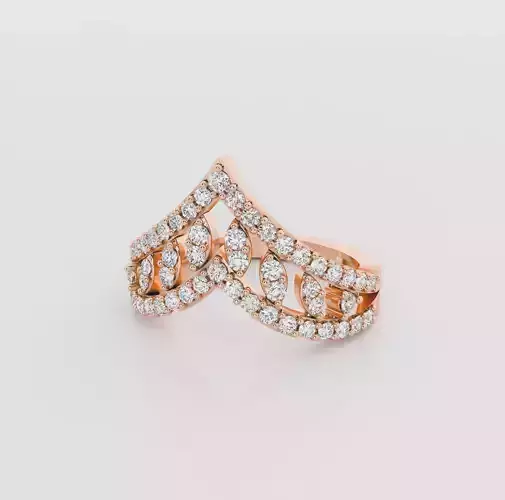 Crown Italian diamond ring 3D print model