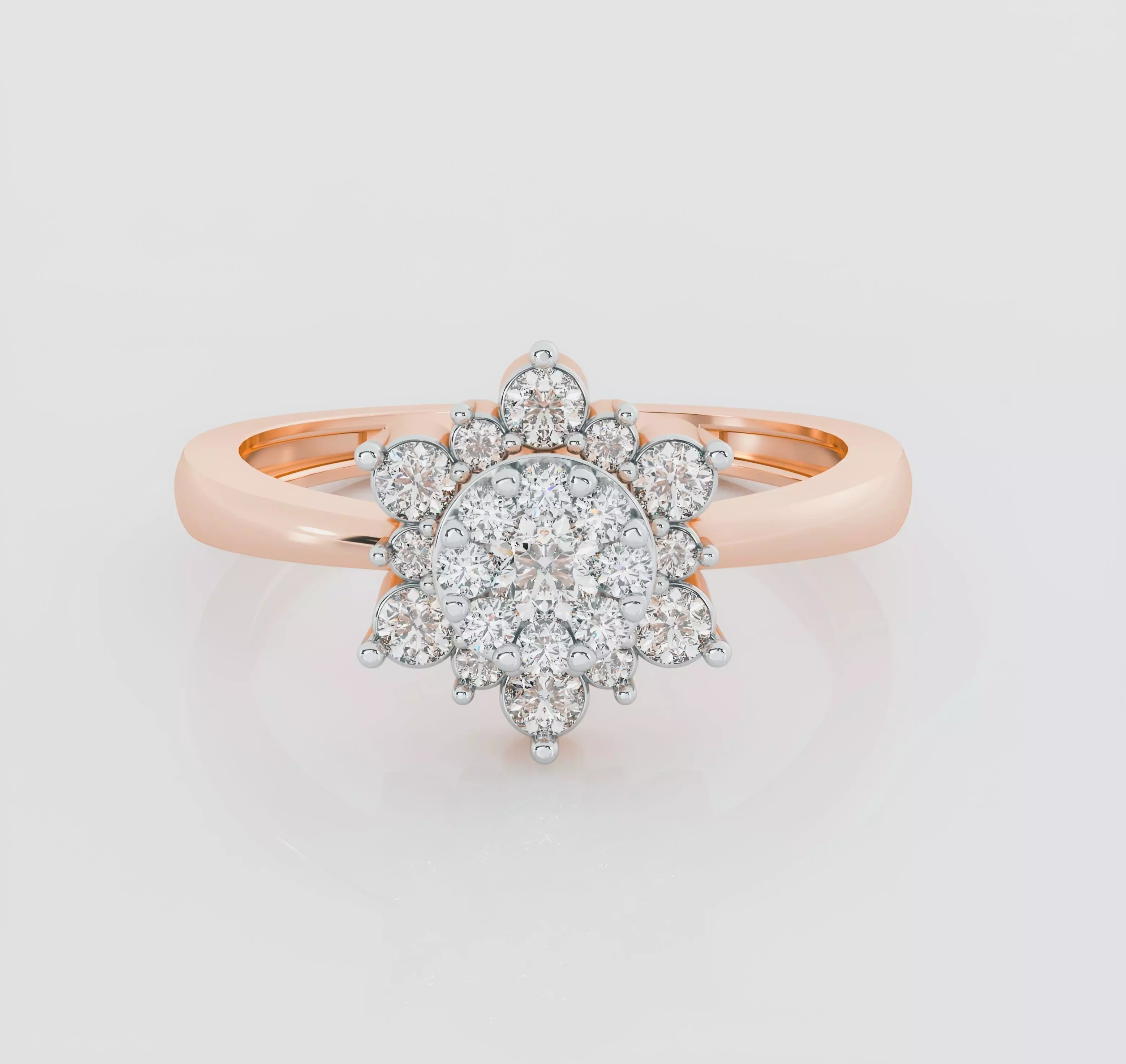 Italian diamond ring 3D print model_0