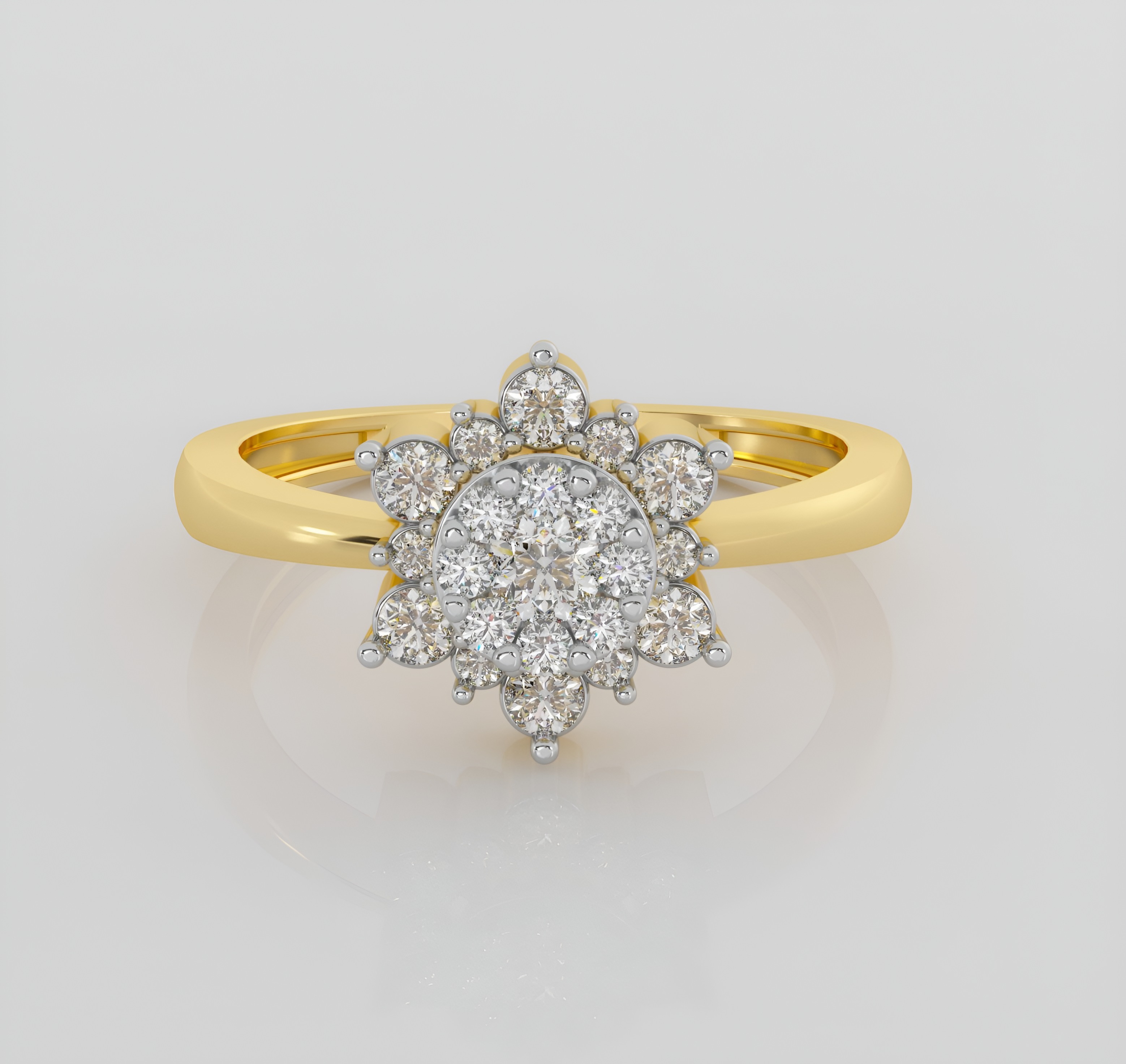 Italian diamond ring 3D print model_1