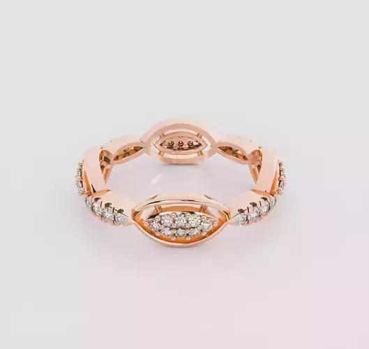Diamond Band ring 3D print model
