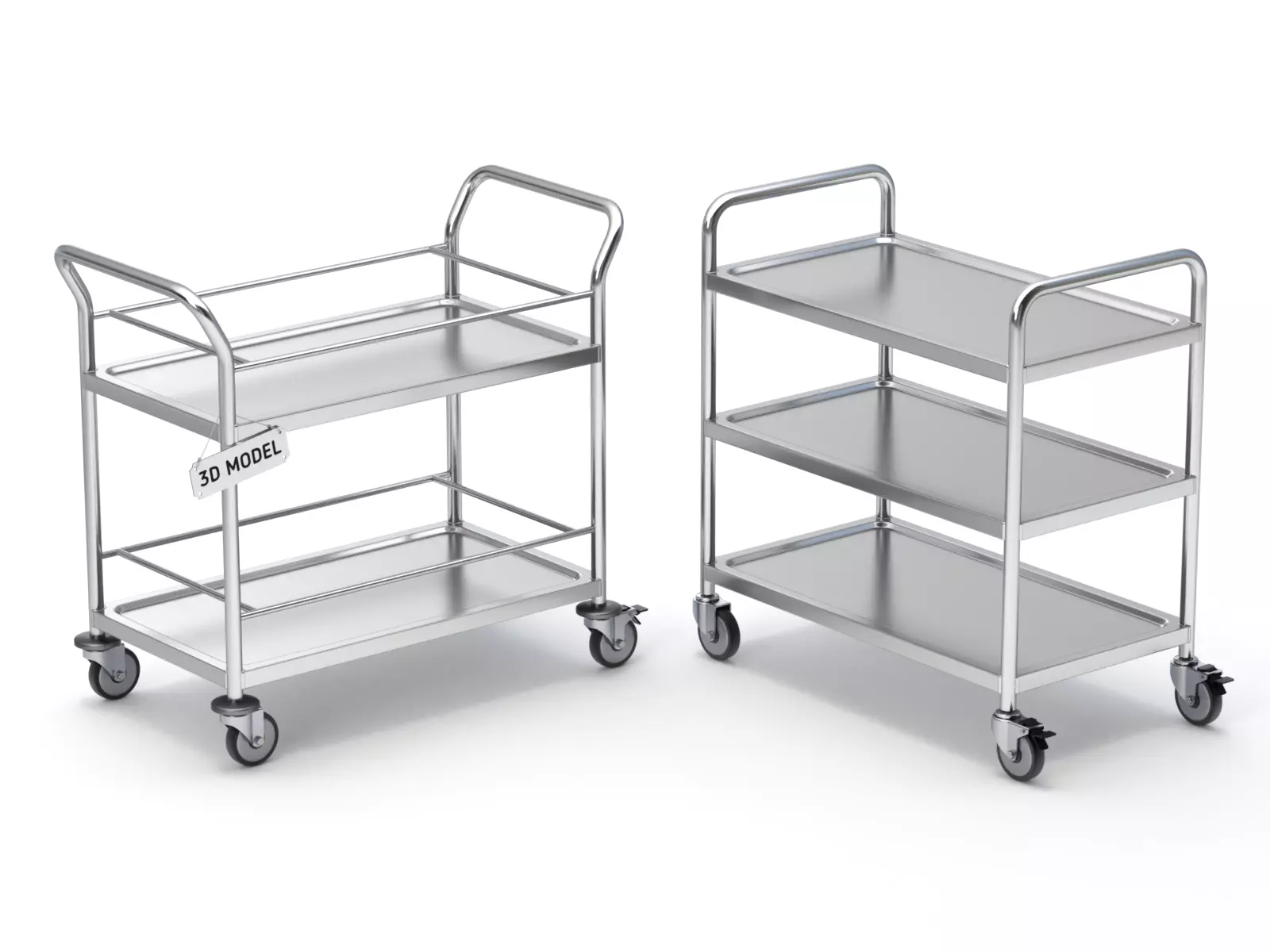 Food Serving Cart-Model 02 3D model
