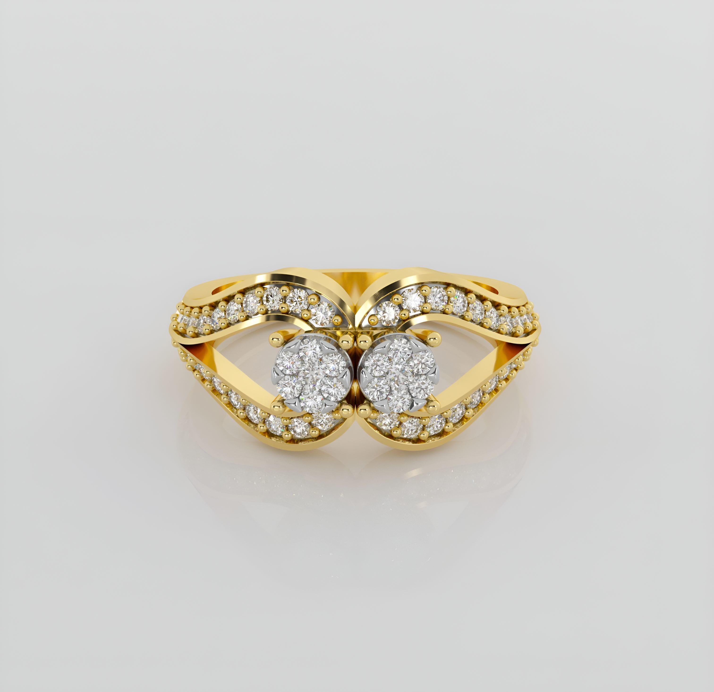 Italian diamond ring 3D print model_1