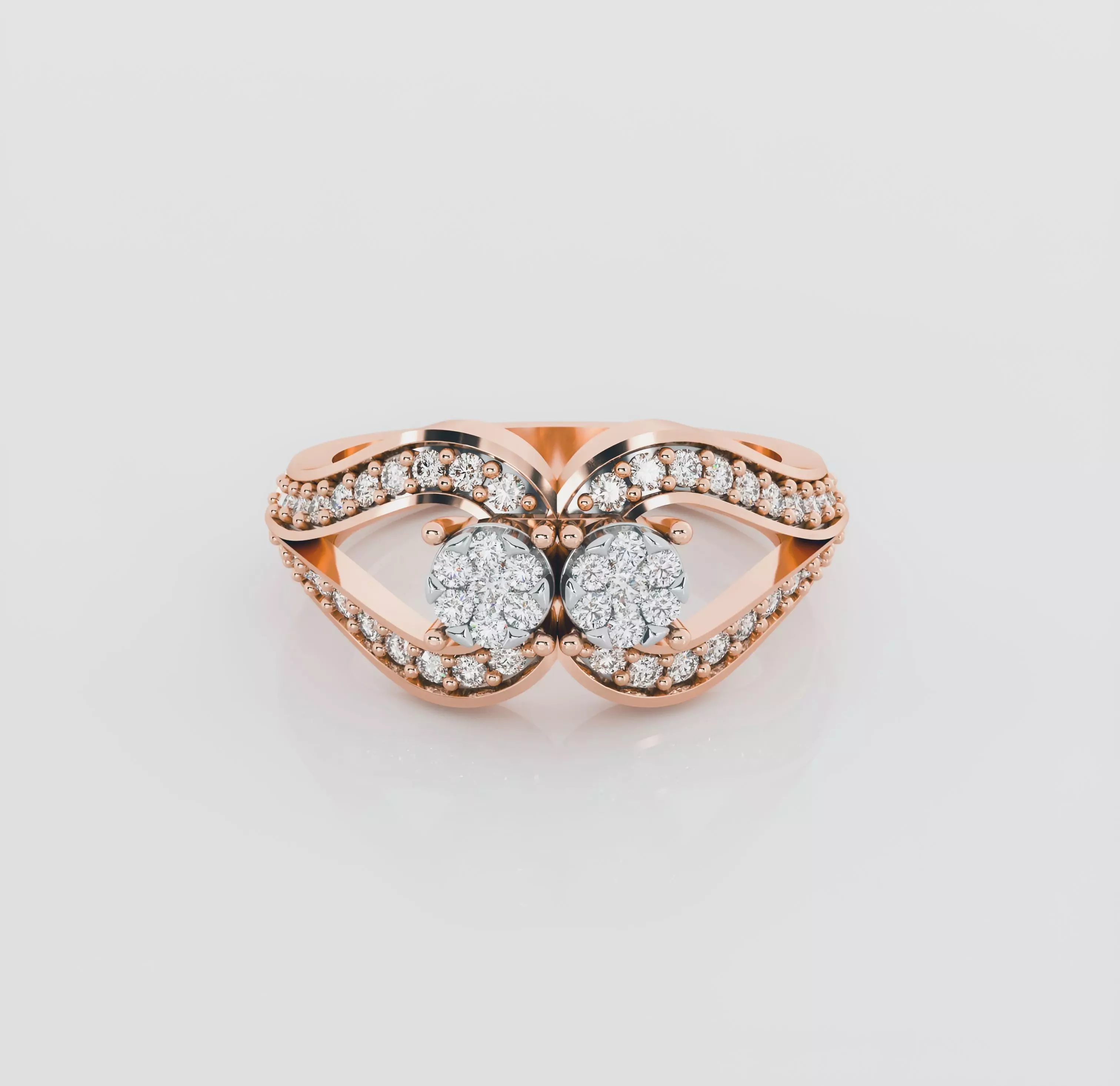 Italian diamond ring 3D print model_0