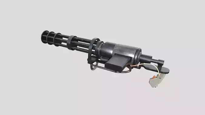 MINI gun model 3d game ready model Low-poly 3D model