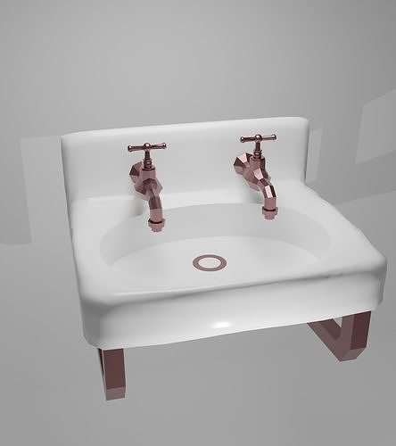 Sink lowpoly Low-poly 3D model