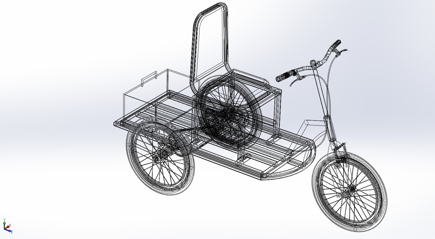 ELECTRIC TRIKE TRICYCLE 3 WHEEL BIKE BICYCLE FOR DISABILITY EV 3D model_20