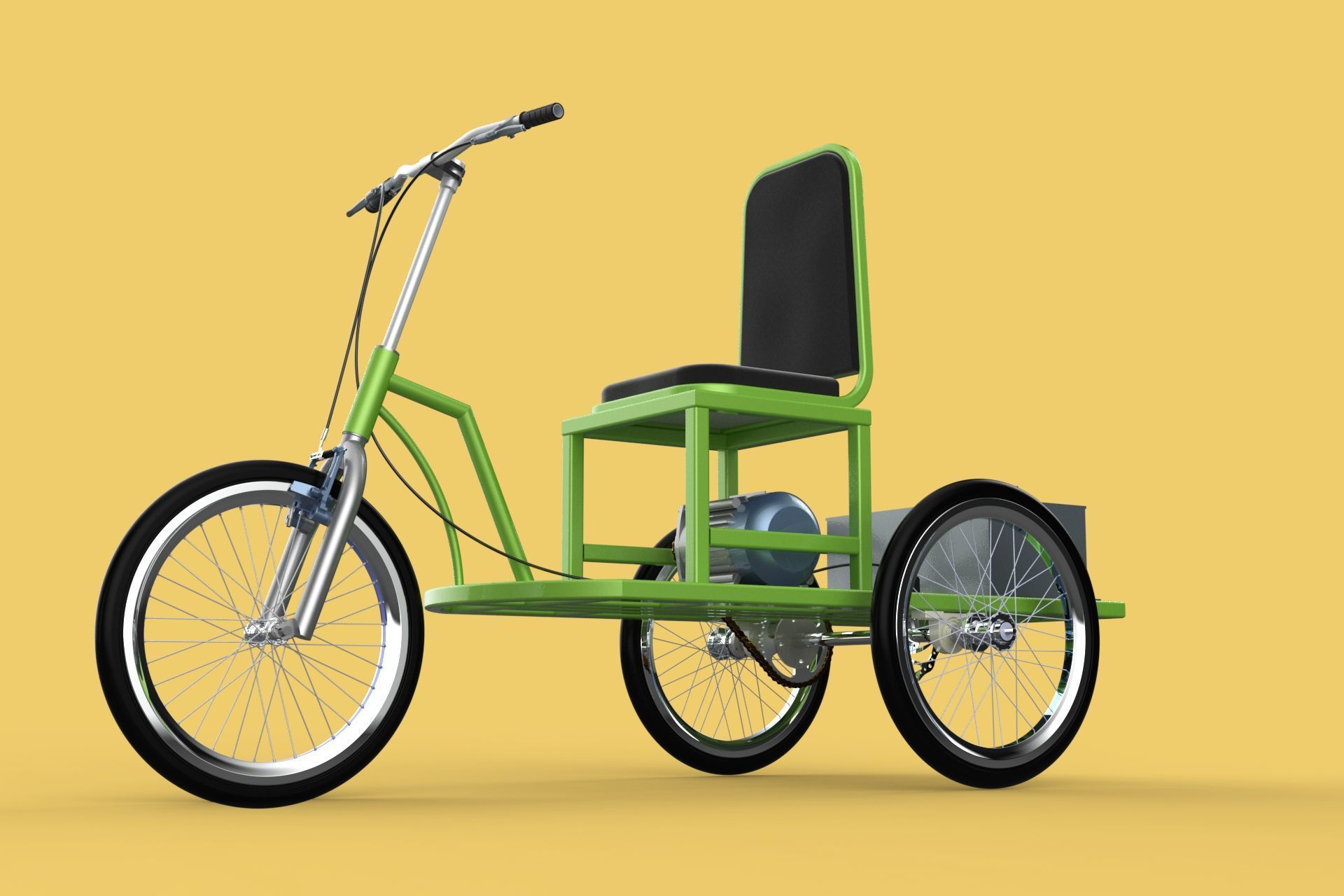 ELECTRIC TRIKE TRICYCLE 3 WHEEL BIKE BICYCLE FOR DISABILITY EV 3D model_7