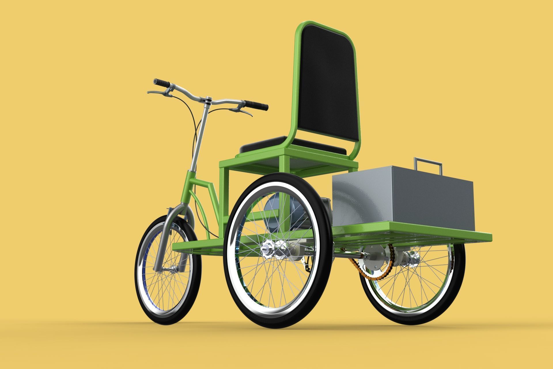 ELECTRIC TRIKE TRICYCLE 3 WHEEL BIKE BICYCLE FOR DISABILITY EV 3D model_6